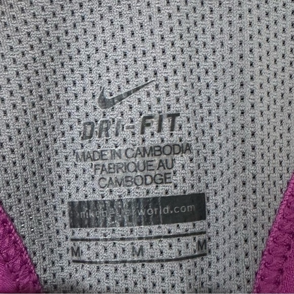 Nike Women's Purple and Olive Tank Top Size Medium - Picture 3 of 5